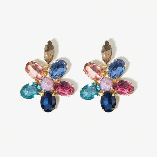 Dahlia Multi Mixed Drop Earrings Rainbow Earrings