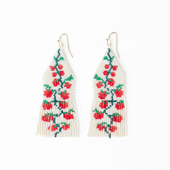Green + Red Earrings Fringe Beaded Tomato Delilah S. フィッシュテイル 22ss NEIGHBORHOOD 様 tomato – LLC INK+ALLOY ジャケット・アウター
