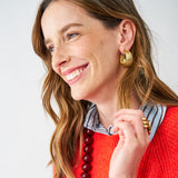 Della Multi Band Hoop Earrings Brass Hoop