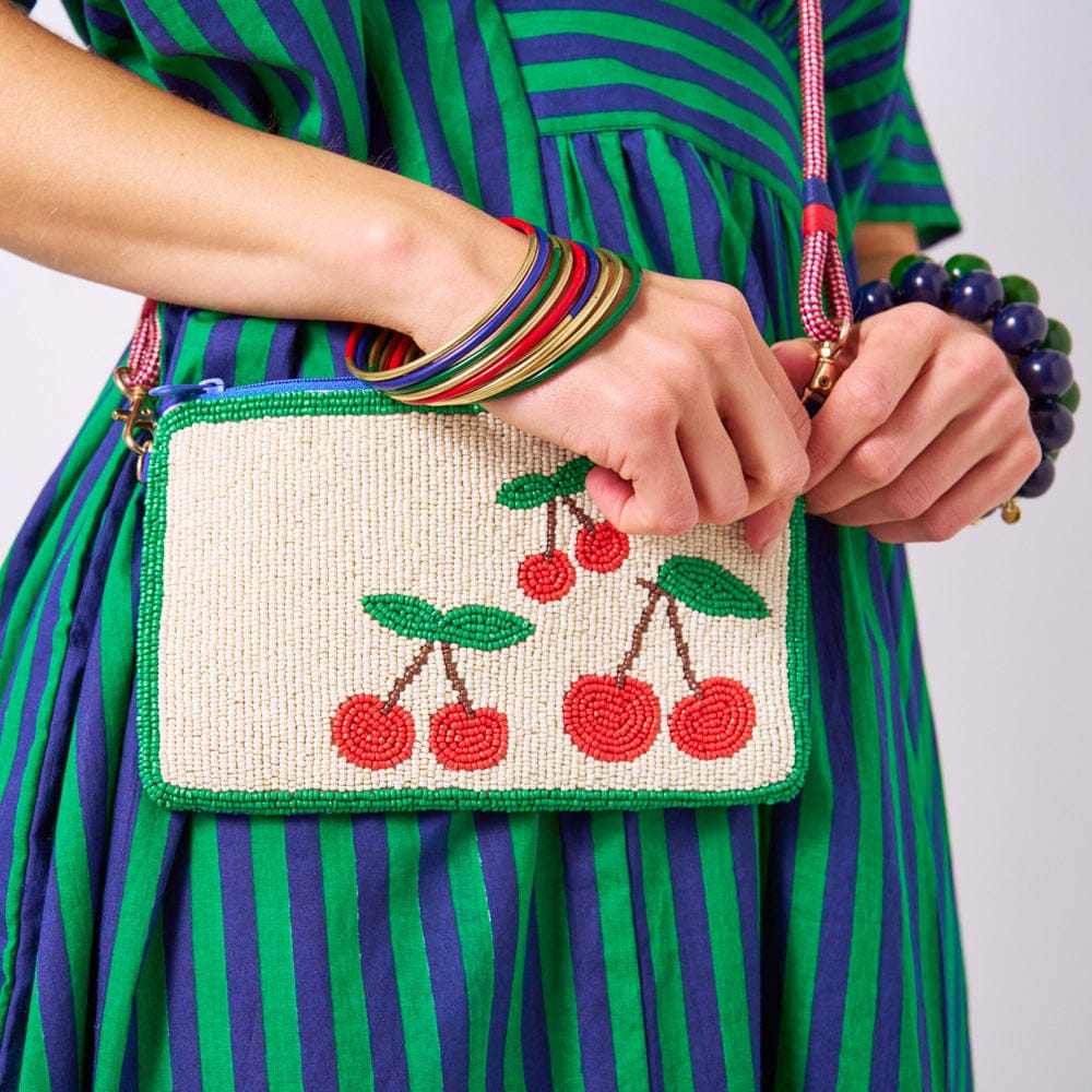 Diane Bangles Set of 3 Green Enamel + Brass Bangle