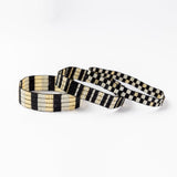 Dylan Bracelet Stretch Set Of 3 Black White Stack
