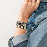 Dylan Bracelet Stretch Set Of 3 Black White Stack