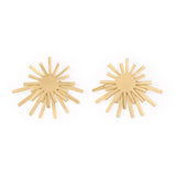Eliza Starburst Post Earrings Brass Large Stud