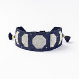 Erin Moon Phases Adustable Beaded Bracelet Navy Sliding Knot