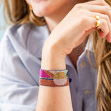 Erin Sunrise Adjustable Beaded Bracelet Multicolor Sliding Knot