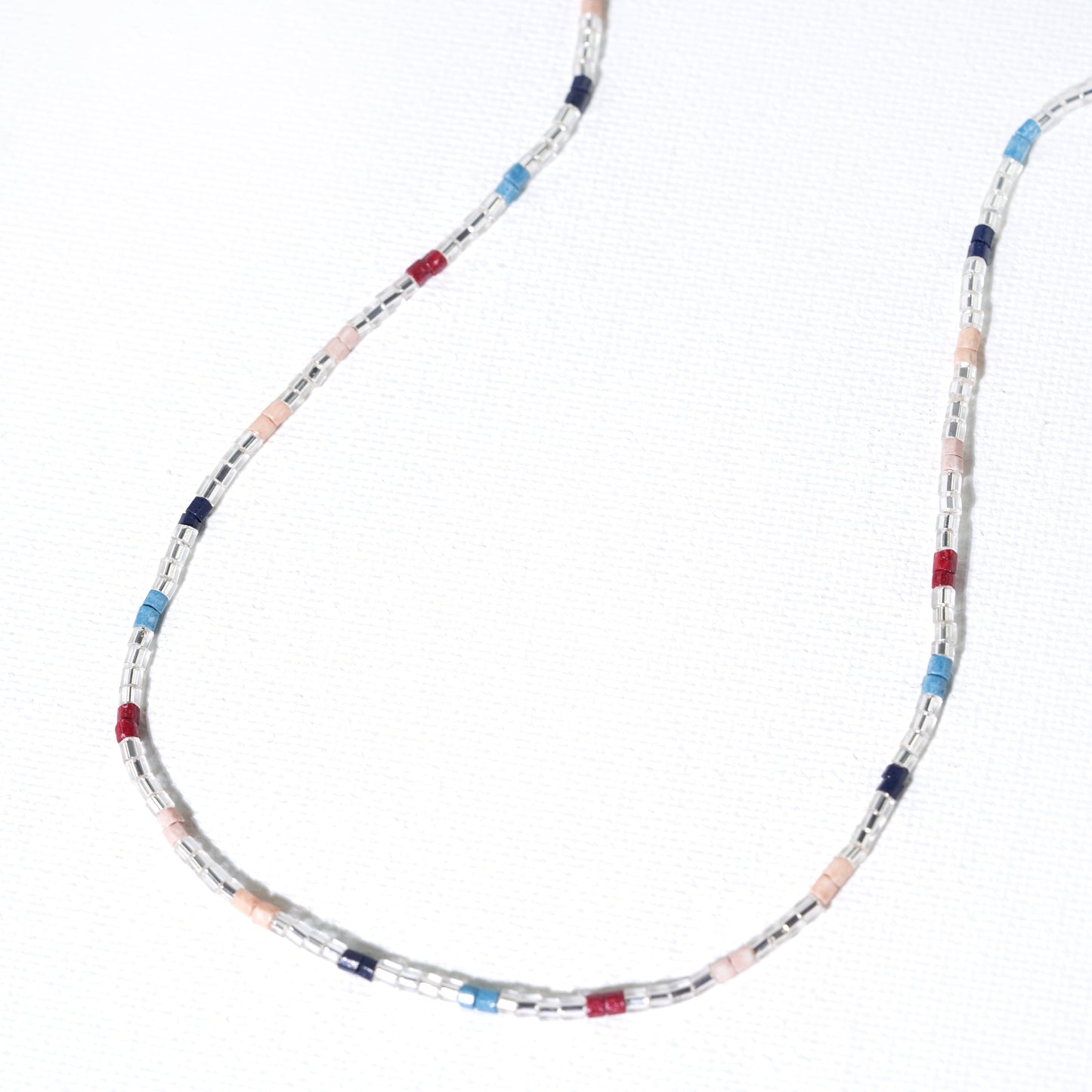 Jianhui London Colorblocked The Next Pashmina Beaded Necklace, Red /Turquoise/White - Statement Boutique