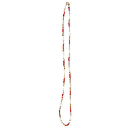 Everly Single Strand 2Mm Luxe Bead Necklace Poppy SHORT