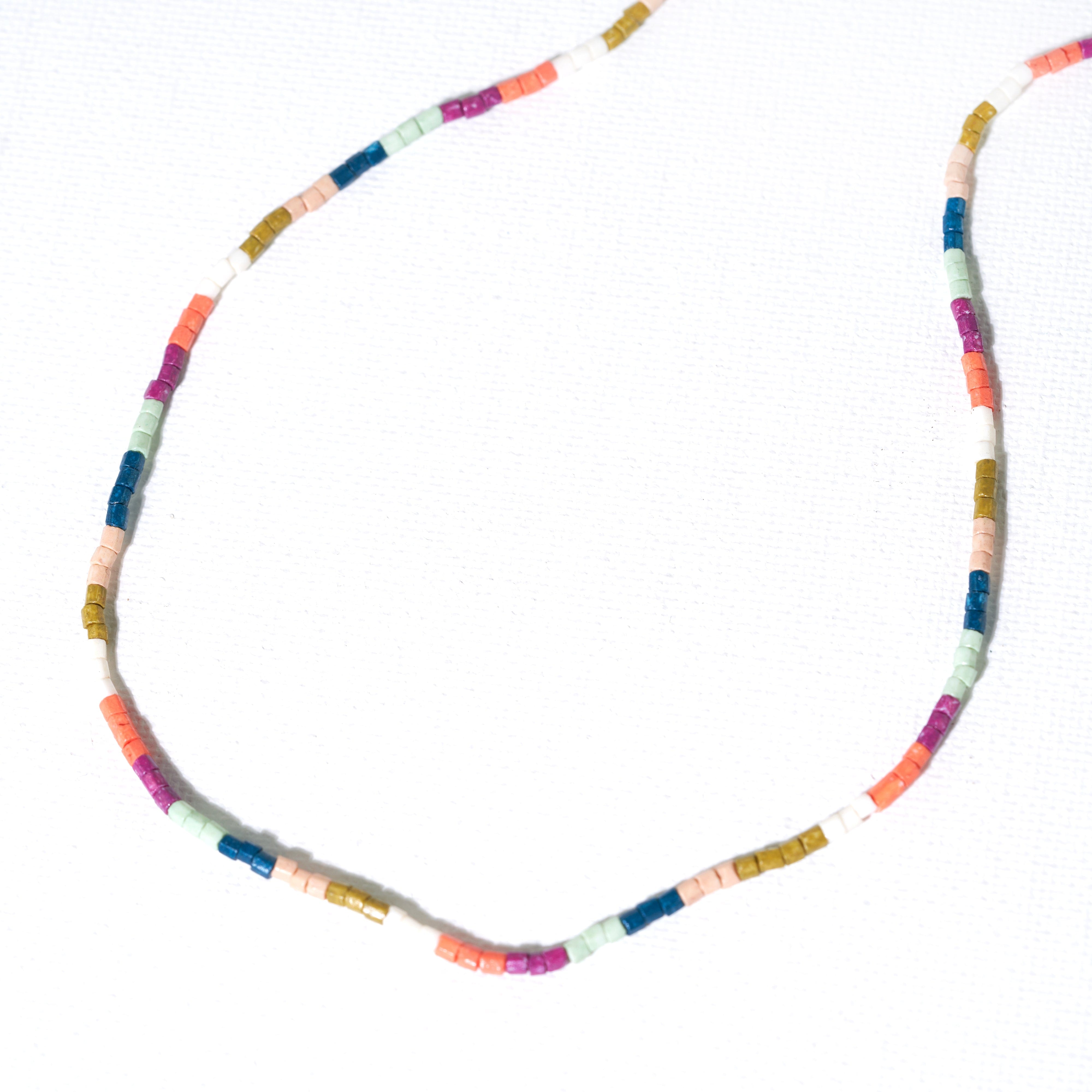 how to make a rainbow beaded choker necklace with a cute pendant