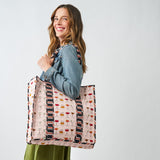 Evie Cocktails Reversible Quilted Tote Bag Blush Tote Bag