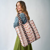 Evie Cocktails Reversible Quilted Tote Bag Blush Tote Bag
