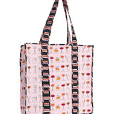 Evie Cocktails Reversible Quilted Tote Bag Blush Tote Bag