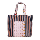 Evie Cocktails Reversible Quilted Tote Bag Blush Tote Bag