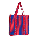 Evie Reversible Quilted Tote Bag Navy + Red Tote Bag