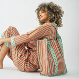 Evie Reversible Quilted Tote Bag Sage + Rust Tote Bag