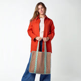 Evie Reversible Quilted Tote Bag Sage + Rust Tote Bag