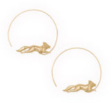 Felicity Fox Hoop Earrings Brass Hoop