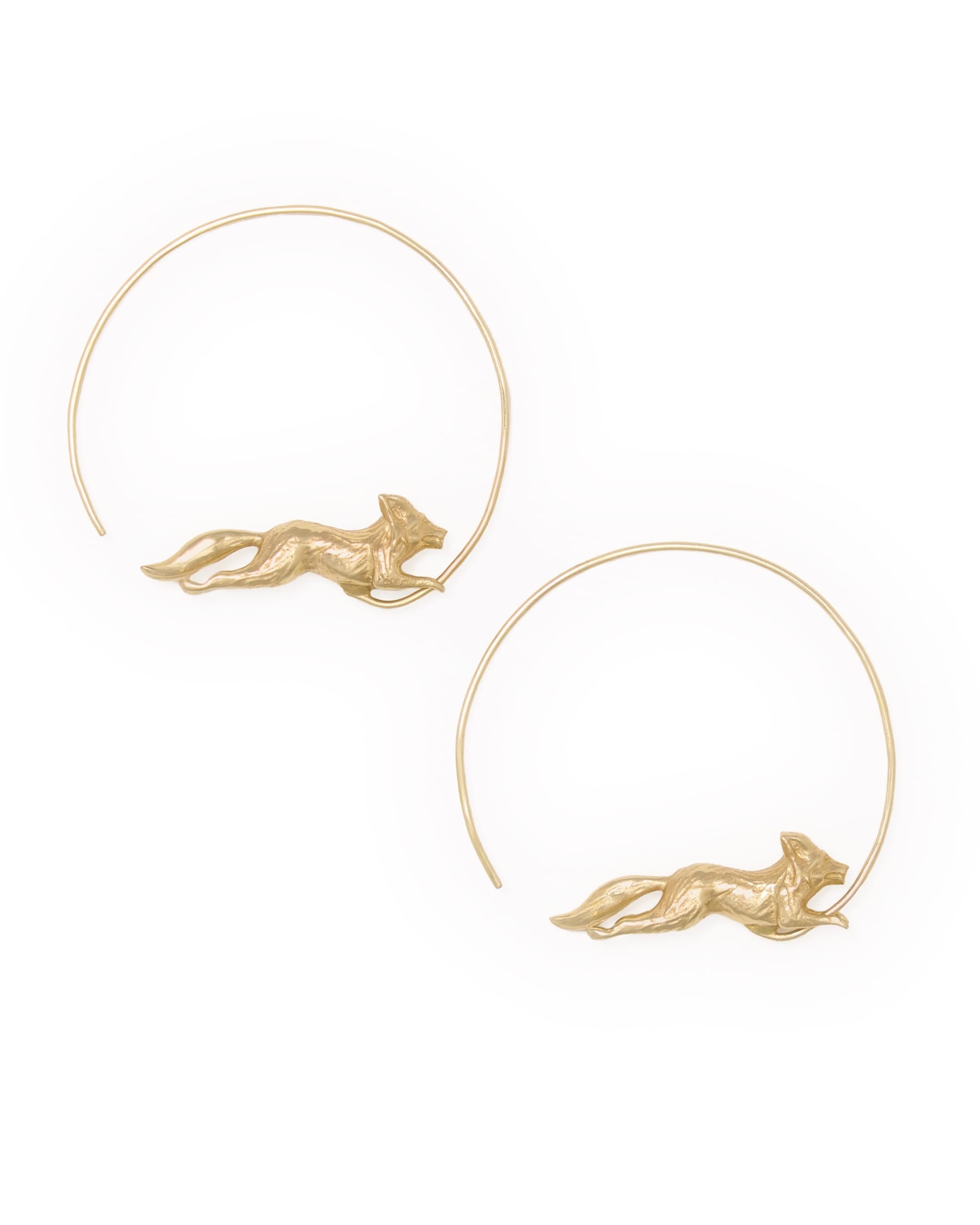 Felicity Fox Hoop Earrings Brass Hoop