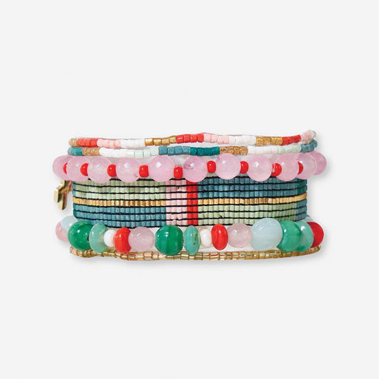 Fields Of Poppy Mixed Bracelet Stack Of 6 Bracelet