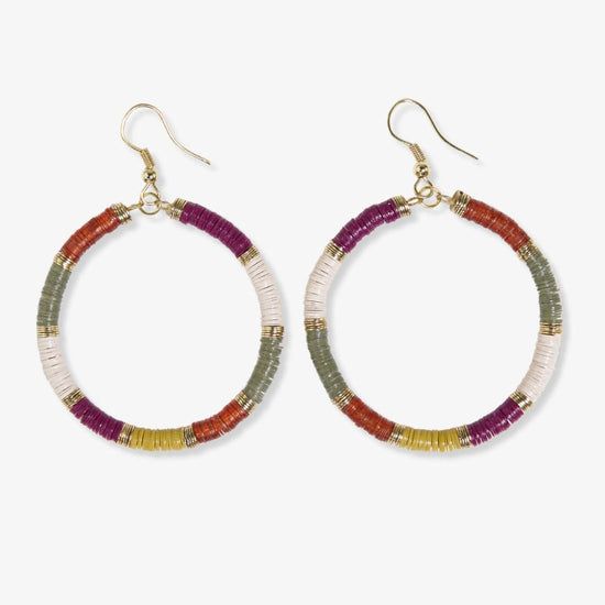 Fonda Gold Color Block Hoop Earrings Port Earrings