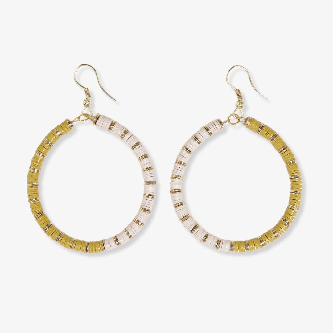 Fonda Half and Half Hoop Earrings Citron Earrings