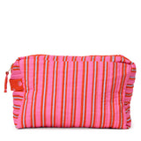 Frenchie 3 Piece Cosmetic Bag Set Hot Pink + Orange Cosmetic Bag