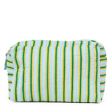 Frenchie 3 Piece Makeup Bag Set Light Blue + Citron Cosmetic Bag