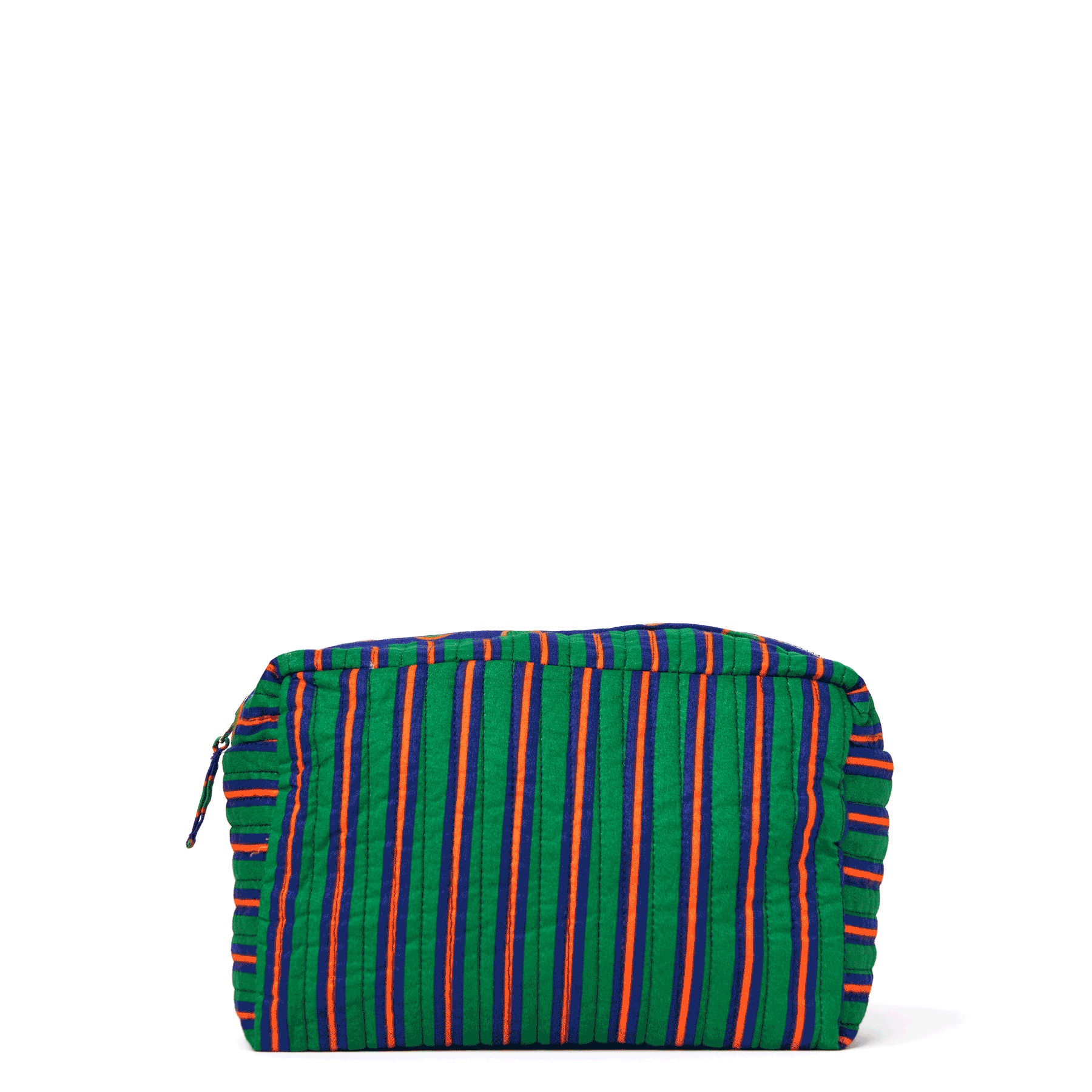 Frenchie 3 Piece Makeup Bag Set Navy + Green Cosmetic Bag