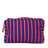 Frenchie 3 Piece Makeup Bag Set Navy + Red Cosmetic Bag