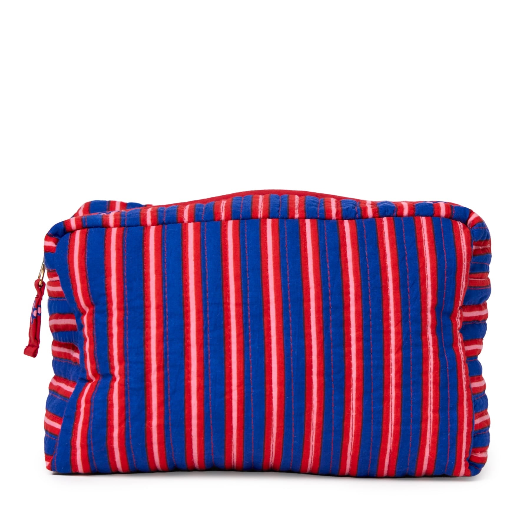 Frenchie 3 Piece Makeup Bag Set Navy + Red Cosmetic Bag
