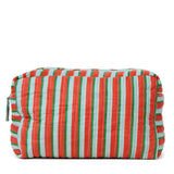 Frenchie 3 Piece Makeup Bag Set Sage + Rust Cosmetic Bag