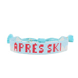 Gabby "Apres Ski" Adjustable Beaded Bracelet Blue Sliding Knot