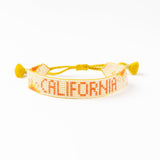 Gabby "California" Adjustable Beaded Bracelet Yellow Sliding Knot