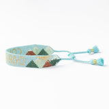 Gabby "Colorado" With Mountains Adjustable Beaded Bracelet Sliding Knot