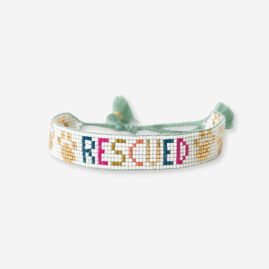 Gabby "Rescued" Adjustable Beaded Bracelet Ivory Bracelet