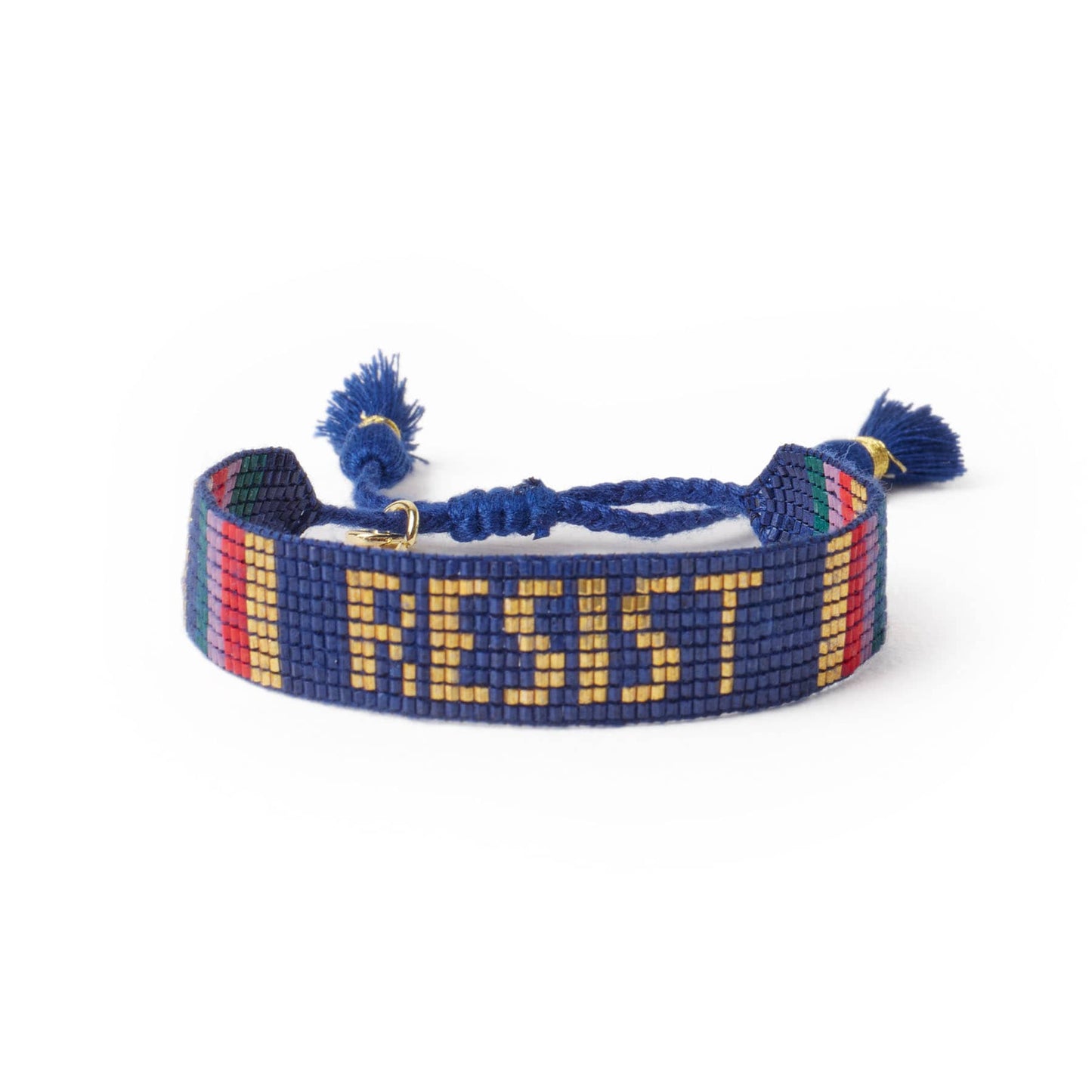Gabby "Resist" Adjustable Beaded Bracelet Blue Bracelet