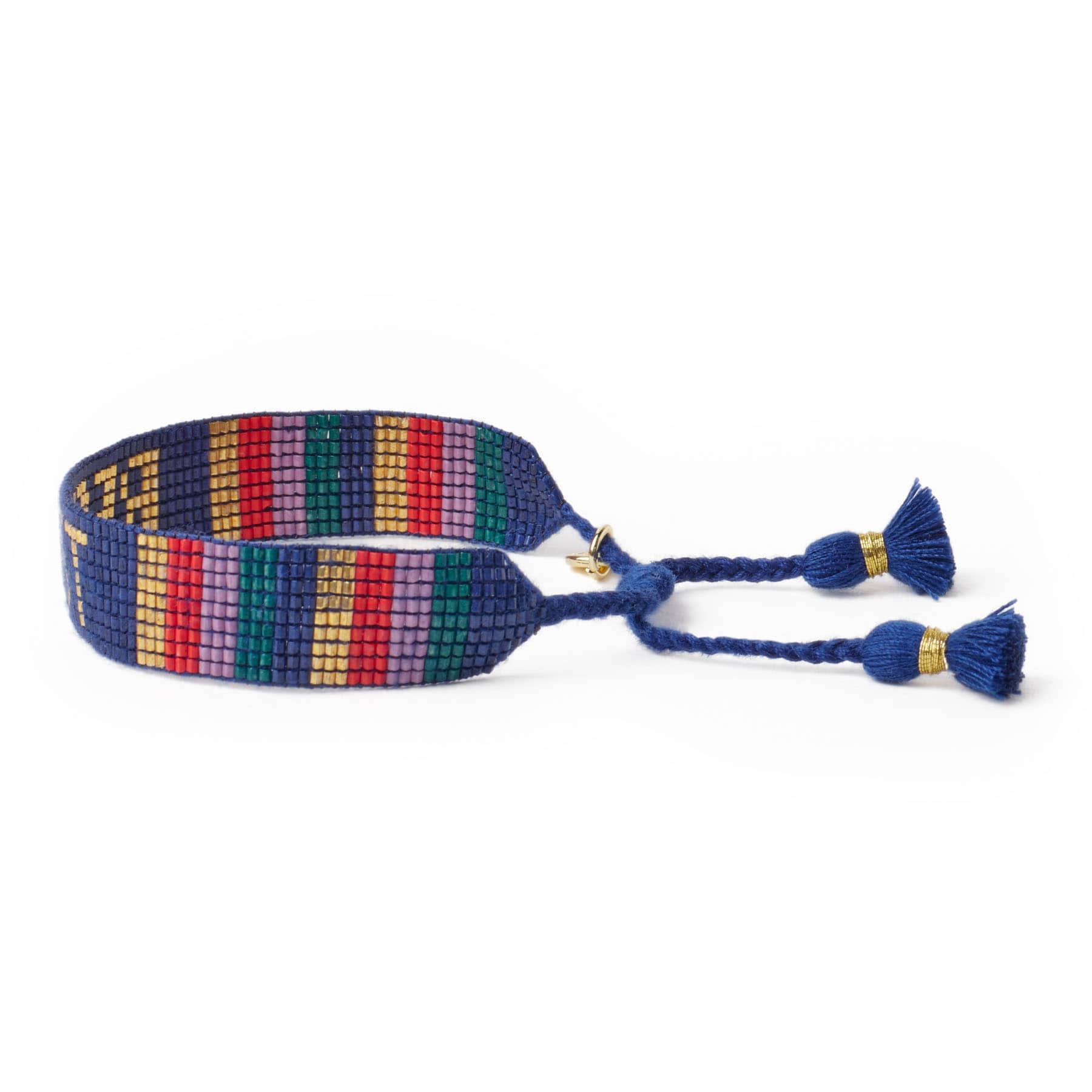 Gabby "Resist" Adjustable Beaded Bracelet Blue Bracelet