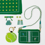 Gabby Tennis "Love" Adjustable Beaded Bracelet Kelly Green Sliding Knot