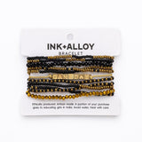 Game Day 11-Strand Bracelet Set Black + Gold Stack