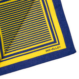 Game Day Alternating Stripe Scarf + Scrunchie Yellow + Navy 21x21 Scarf