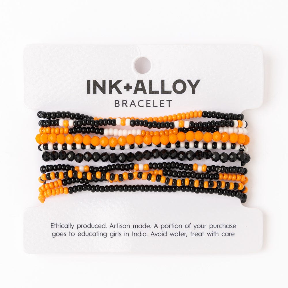 Football Game Day Bracelets For Women - 3 Pack | Stackable Team Spirit Jewelry With Crystals