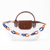 Game Day Beaded Bag Chain Blue + Orange Key Ring + Bag Charm