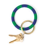Game Day Beaded Color Block Key Ring Blue + Green Key Ring + Bag Charm