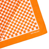 Game Day Check Scarf + Scrunchie Orange + White 21x21 Scarf