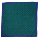 Game Day Diagonal Stripe Scarf + Scrunchie Blue + Green 21x21 Scarf