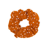 Game Day Polka Dot Scarf + Scrunchie Burnt Orange + White 21x21 Scarf