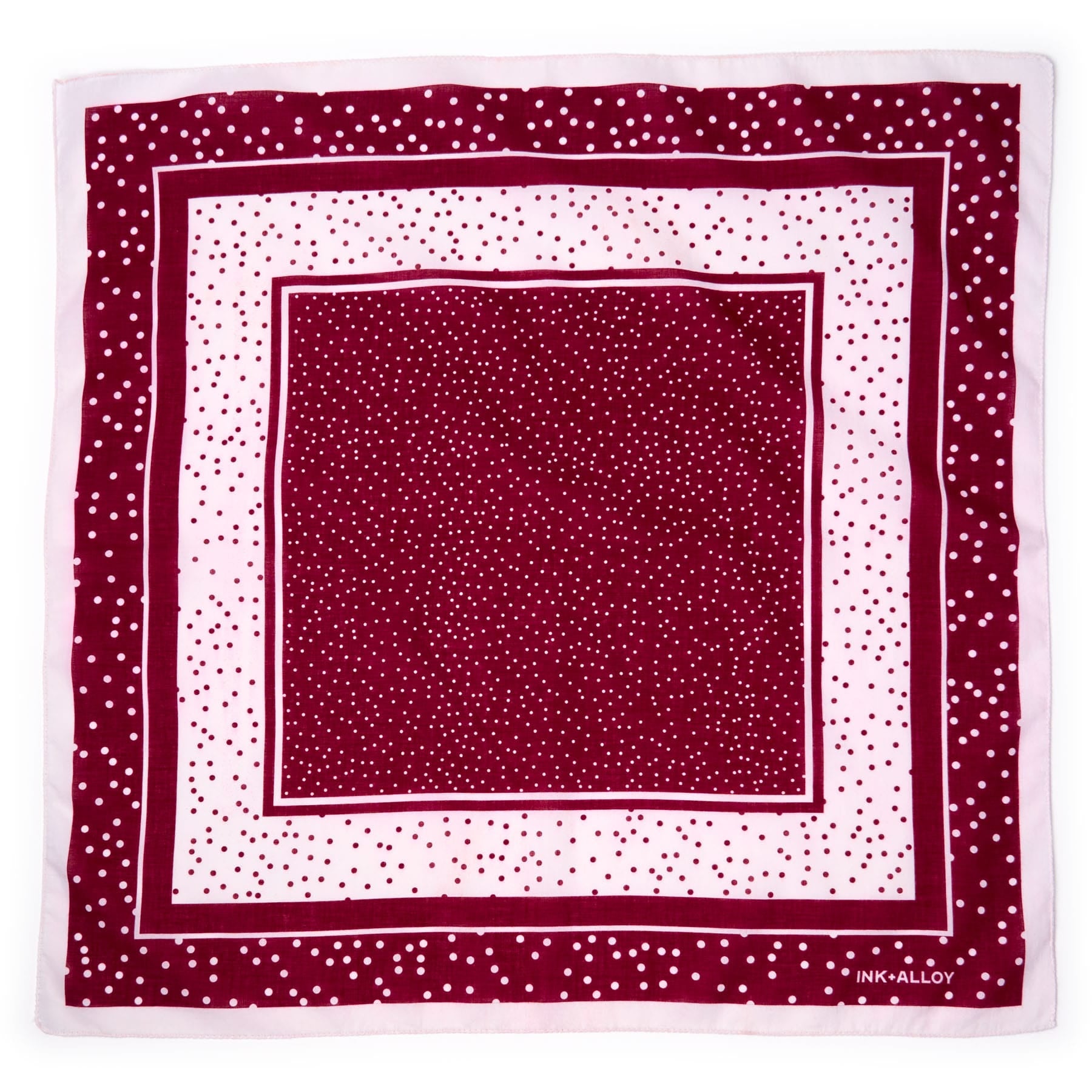 Game Day Polka Dot Scarf + Scrunchie Maroon + White 21x21 Scarf