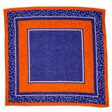 Game Day Polka Dot Scarf + Scrunchie Navy + Orange 21x21 Scarf