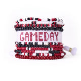 Game Day Sage 10 Strand + Gabby Stack Dark Red, Black, + White Stack