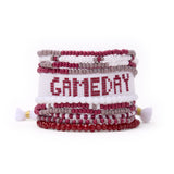 Game Day Sage 10 Strand + Gabby Stack Maroon, Grey, + White Stack