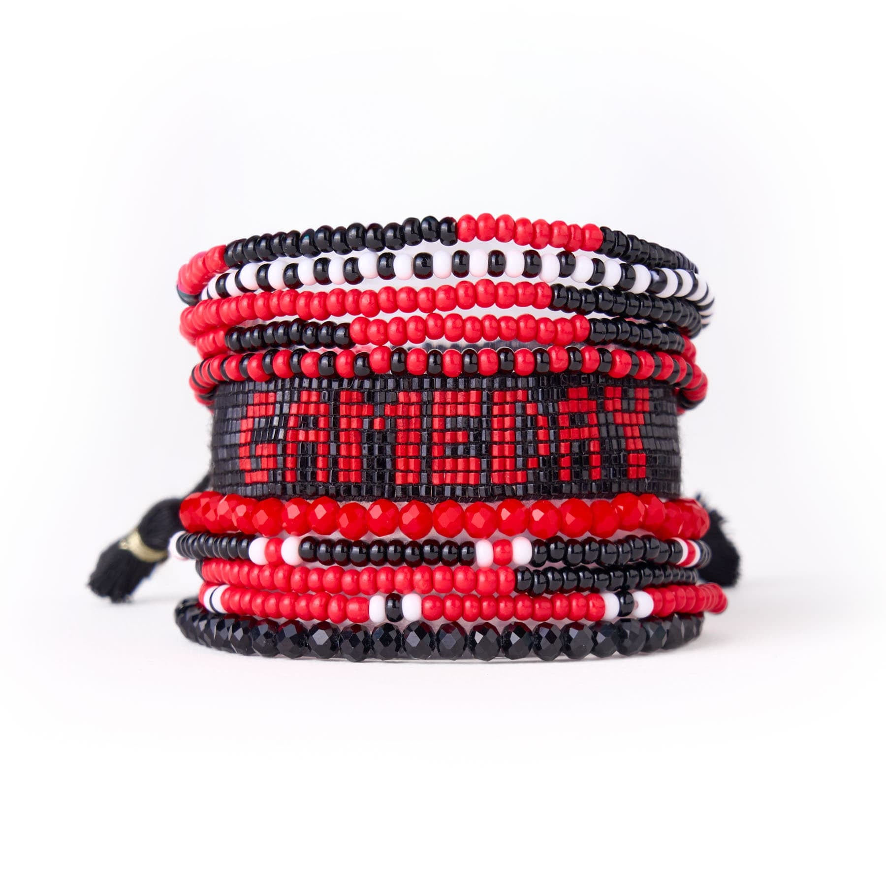 Game Day Sage 10 Strand + Gabby Stack Red, Black, + White Stack